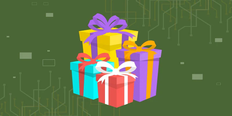 Illustration of multiple colorful gift boxes, symbolizing exclusive access to special rewards on KuCoin.